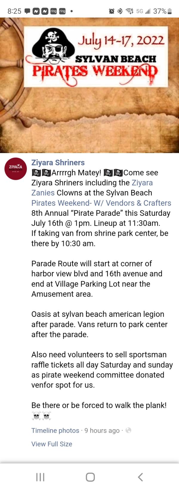 Events for October 2024 Tigris Shriners